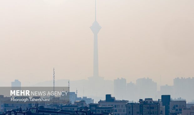 وضعیت هوای تهران نارنجی و آلوده است